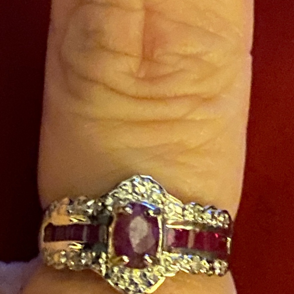 Ruby and diamond ring